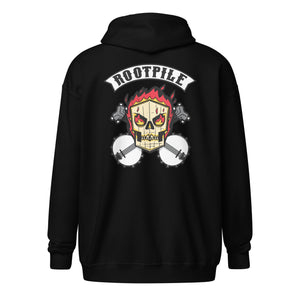 Unisex heavy blend zip hoodie - Rootpile Skull
